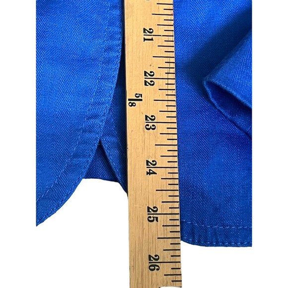 J. Crew Womens 100% Linen Schoolboy Blazer Jacket Sz 10 Blue Surgeon Cuff Preppy - Picture 8 of 10